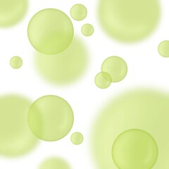 Abstract Green Bubbles background.