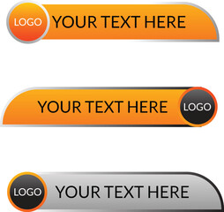 Geometric modern lower third banner template design