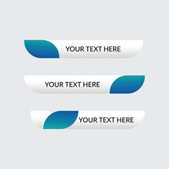 Geometric modern lower third banner template design