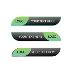 Geometric modern lower third banner template design