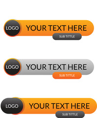 Geometric modern lower third banner template design