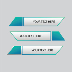 Geometric modern lower third banner template design