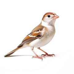 Field sparrow bird isolated on white. Generative AI