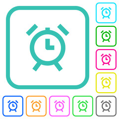 Alarm clock vivid colored flat icons