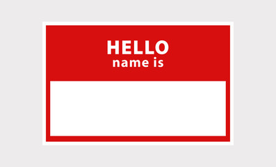 Hello my name is blank template | name badge template