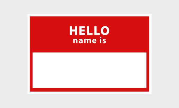 Hello my name is blank template | name badge template