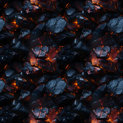 炭火のシームレスイラスト