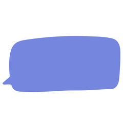 Blue speech bubble flat illustration