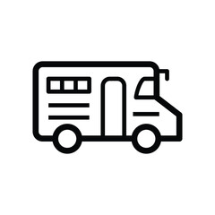 School bus vehicle vector icon