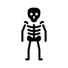 Human bone skeleton vector icon