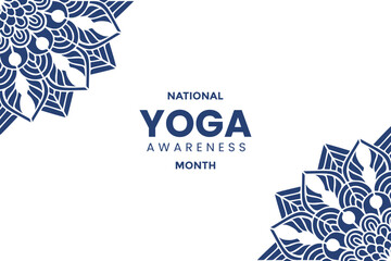 National Yoga Awareness Month background template Holiday concept