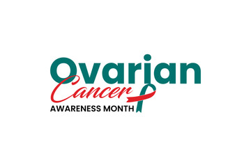 Fototapeta na wymiar Ovarian Cancer Awareness Month background template Holiday concept
