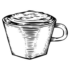 Cappuccino sketch illustration