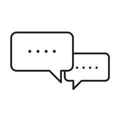 Chat Outline Icon Design Vector