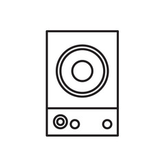 Speaker Device Outline Icon Design Vector