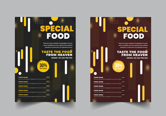 Special food flyer template vector