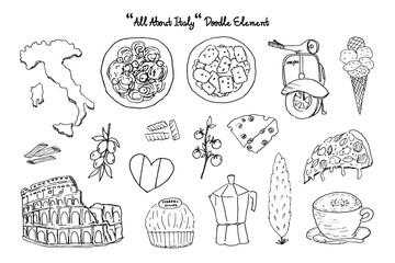 Italy Nation Sketch Element Collection