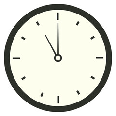 Wall clock flat illustration