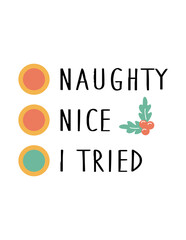 Naughty, nice, i tried