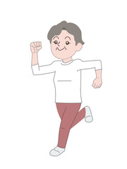老人　シニア　運動　ランニング