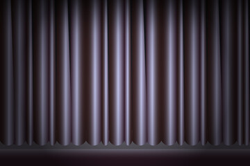 Grey curtain background for Product Display 