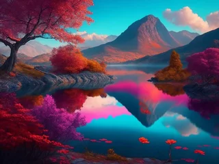 Abwaschbare Fototapete colourful landscape image  © Nipun