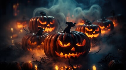 Obraz premium Halloween Background Generated with Ai Tool