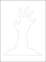 Halloween coloring pages for kids with hand drawn black color pumpkin sketch illustration