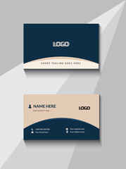 Double-sided creative business card template, landscape orientation.