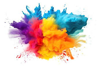 Mesmerizing Explosion of Colorful Powder. Generative Ai