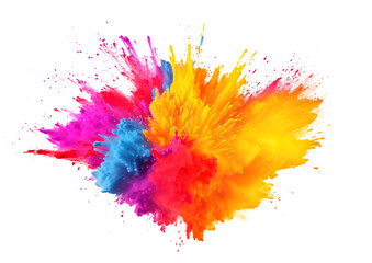 Mesmerizing Explosion of Colorful Powder. Generative Ai
