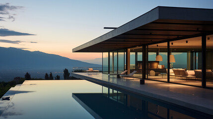Harmony of Design and Nature: Modern Luxury Glass Villa Nestled in the Mountains