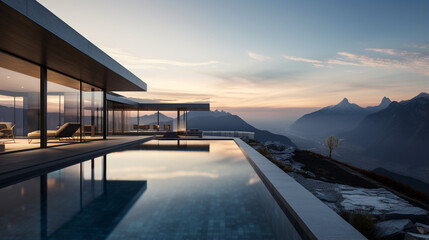 Harmony of Design and Nature: Modern Luxury Glass Villa Nestled in the Mountains