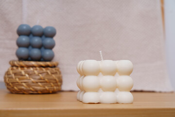 Spa composition with aroma candles.