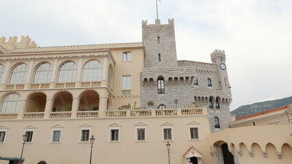 Scenic view of Monaco&rsquo;s Prince&rsquo;s Palace atop the old town, with historic architecture and panoramic cityscape under clear daylight.