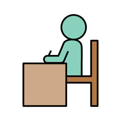 Working, learning icon