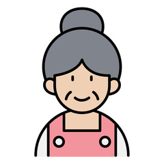 Elderly woman icon