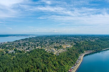Mount Rainier and Point Defiance in June 2023