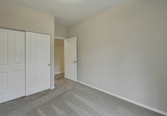 Modern residential empty bedroom interior