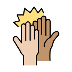 Hi five icon