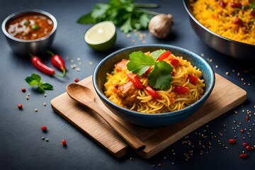 pasta with tomato sauce and basil  generated by AI