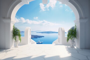 white door in island