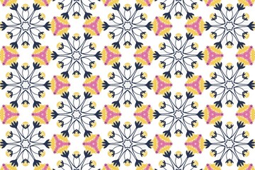 Seamless textile flower decorative ornament flower pattern. Pattern for web, prints, textile, cloth, digital, seamless pattern, fabric, mandala, ornament, floral, wallpaper,  used all textile print.