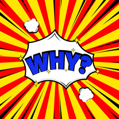 lettering why style retro cloud backround