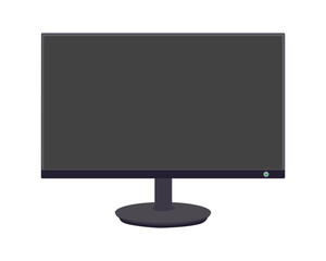 Monitor, PC component. Display, screen. PC monitor displays visual output from computer, serving as a visual interface for tasks, entertainment, and work. PC hardware.