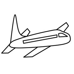 Plane Lineart For Coloring