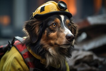 Dog rescuer background