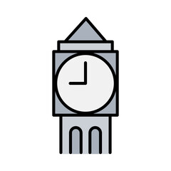 Big Ben, clock tower icon