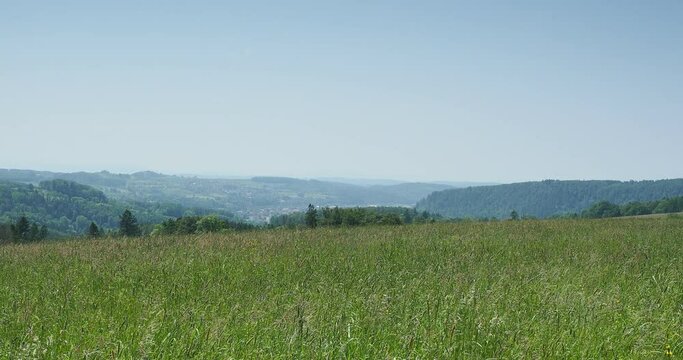 S&uuml;dschwarzwald. Wanderung Rund um Raitbach (Schopfheim) mit idyllisch Landschaft am S&uuml;dhang der Hohen M&ouml;hr. Im Westen Hausen im Wiesental und Zell im Wiesental im Norden