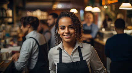 young attractive waitress